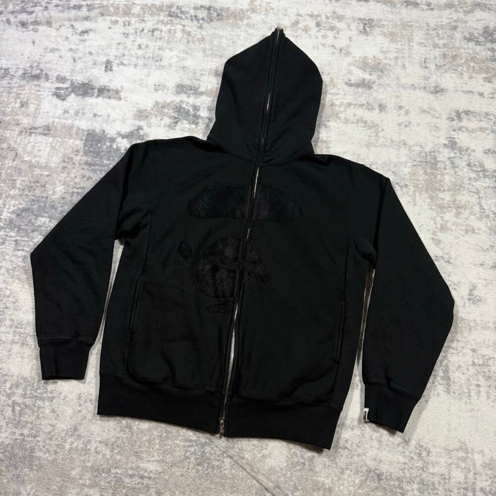 Authentic Bape 2000’s Big Ape Face Full Zip Hoodie M